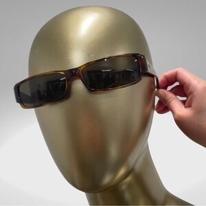 Vintage 90s Gucci Tortoise Rectangle Sunglasses